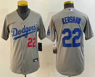 Youth Los Angeles Dodgers #22 Clayton Kershaw Number Gray Stitched Cool Base Nike Jersey,We sell and wholesale Youth Los Angeles Dodgers #22 Clayton Kershaw Number Gray Stitched Cool Base Nike Jersey on line form chian!